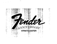 Fender Stratocaster-1979-25th - Owners Manual